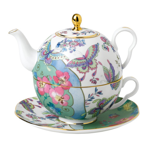 Wedgwood Butterfly Bloom 19.6 oz. Bone China Teapot Wayfair